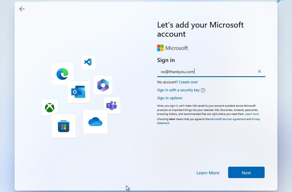 Como saltar el Inicio de Sesión de Microsoft en Windows 11 (obligatorio)